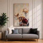 Peony Flowers Floral Wall Art Peonies Abstract Wedding Anniversary Gift Living Room Home Decor