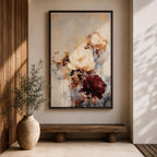 Peony Flowers Floral Wall Art Peonies Abstract Wedding Anniversary Gift Living Room Home Decor