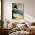 Palm Tree Coastal Tropical Wall Art Seaside Beach Nature Gift Living Room Home Decor