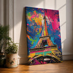 Eiffel Tower French Wall Art Paris Landmark Abstract Travel Gift Living Room Home Decor