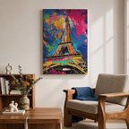 Eiffel Tower French Wall Art Paris Landmark Abstract Travel Gift Living Room Home Decor
