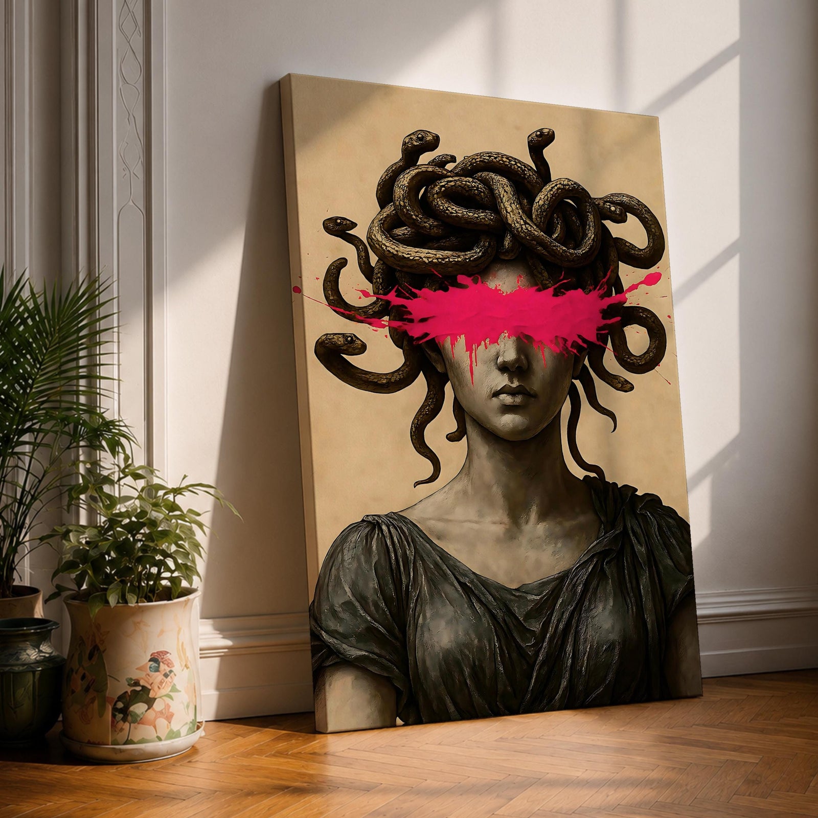 Medusa Ancient Greek Wall Art Gorgon Mythology Symbol Iconic Gift Living Room Home Decor