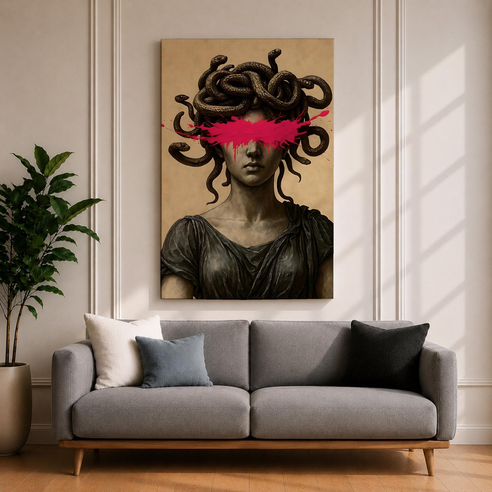 Medusa Ancient Greek Wall Art Gorgon Mythology Symbol Iconic Gift Living Room Home Decor