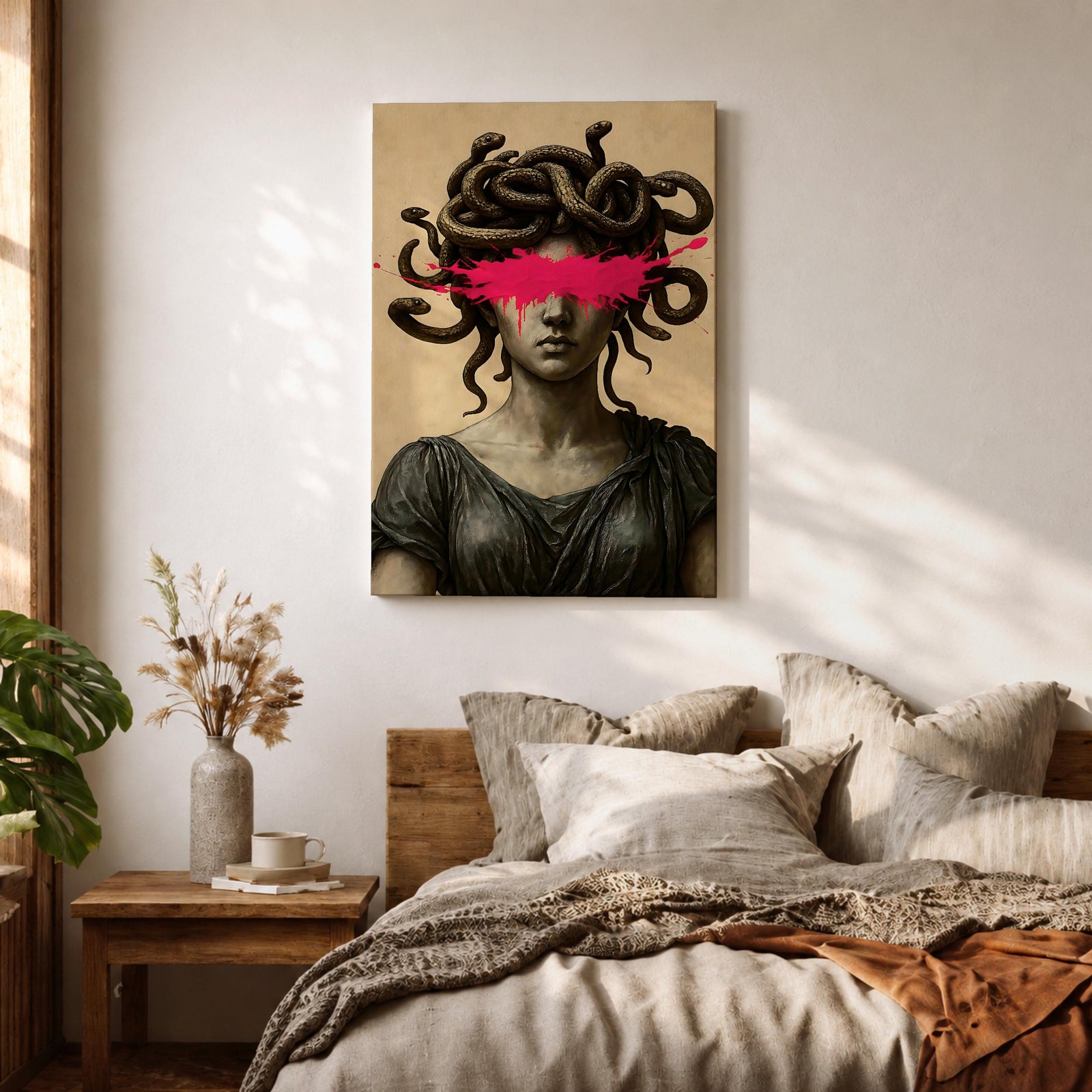 Medusa Ancient Greek Wall Art Gorgon Mythology Symbol Iconic Gift Living Room Home Decor
