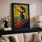 Lady Justice Wall Art Legal Symbol Themis Mythology Stained Glass Gift Office Home Decor