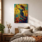 Lady Justice Wall Art Legal Symbol Themis Mythology Stained Glass Gift Office Home Decor