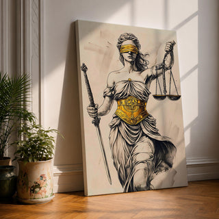 Lady Justice Legal Symbol Wall Art Themis Mythology Justice Gift Law Office Home Decor