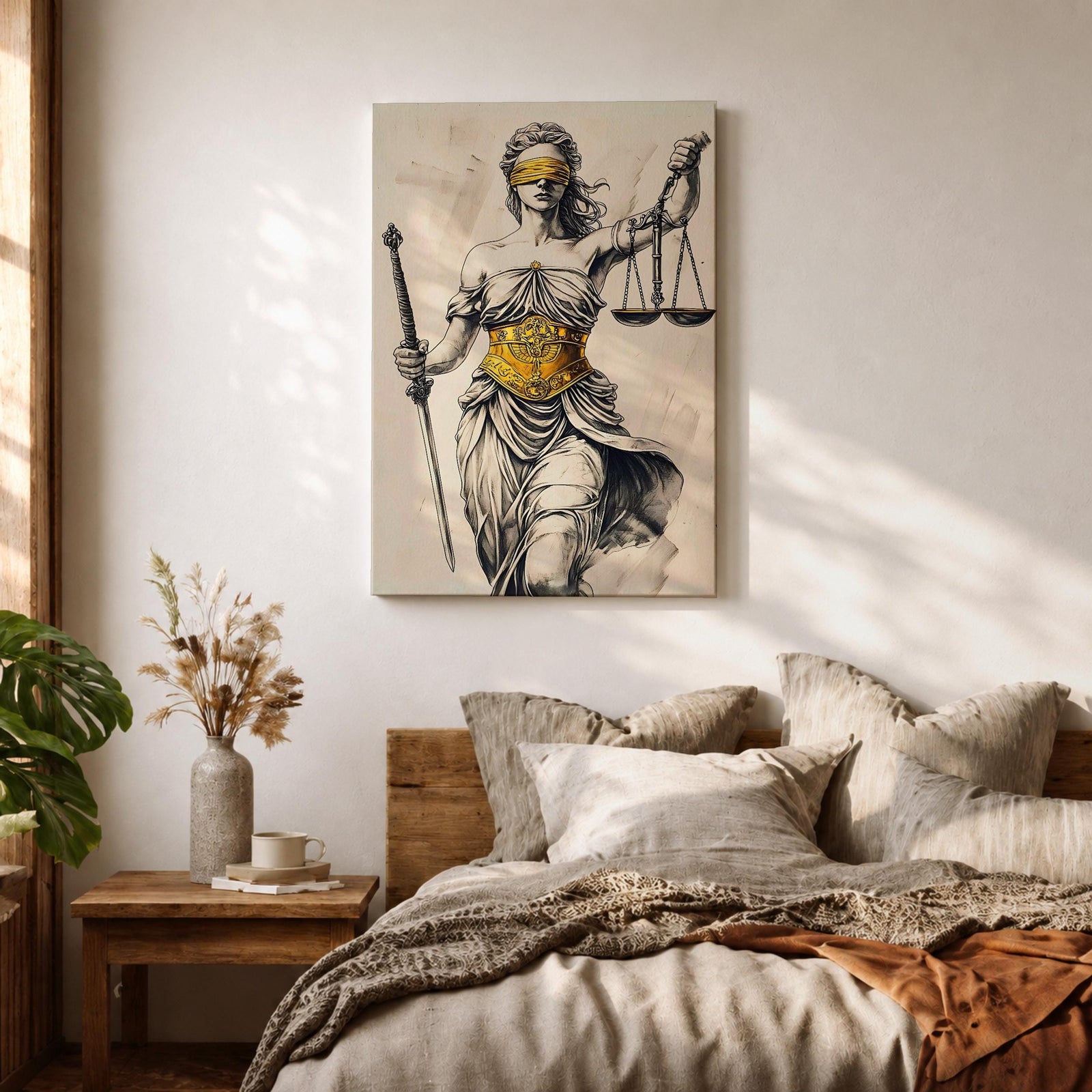 Lady Justice Legal Symbol Wall Art Themis Mythology Justice Gift Law Office Home Decor