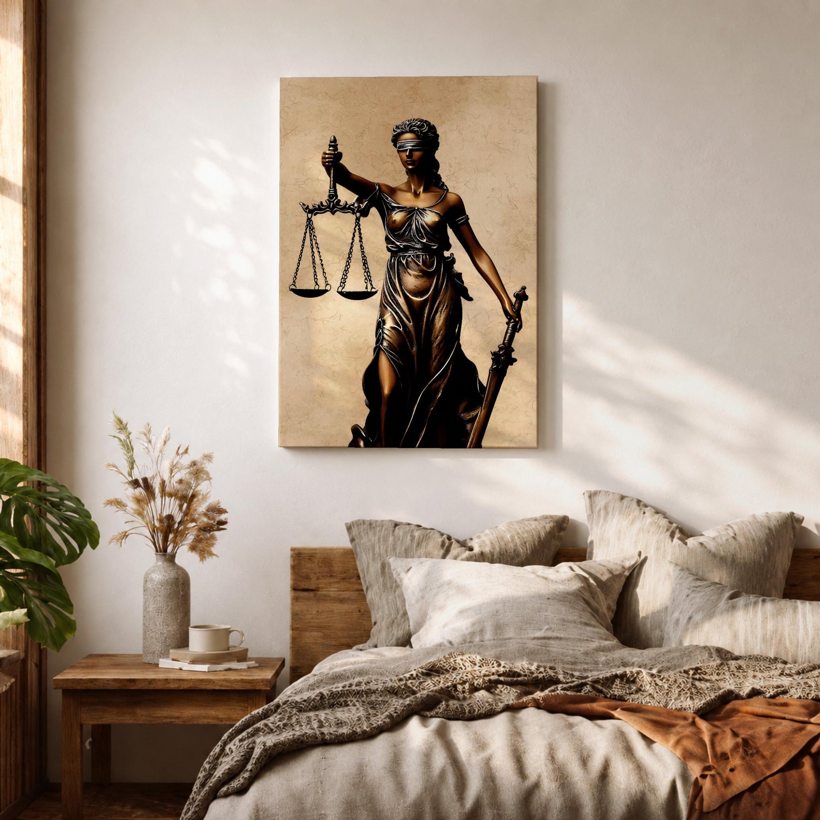 Lady Justice Legal Symbol Wall Art Themis Mythology Icon Gift Office Study Home Decor