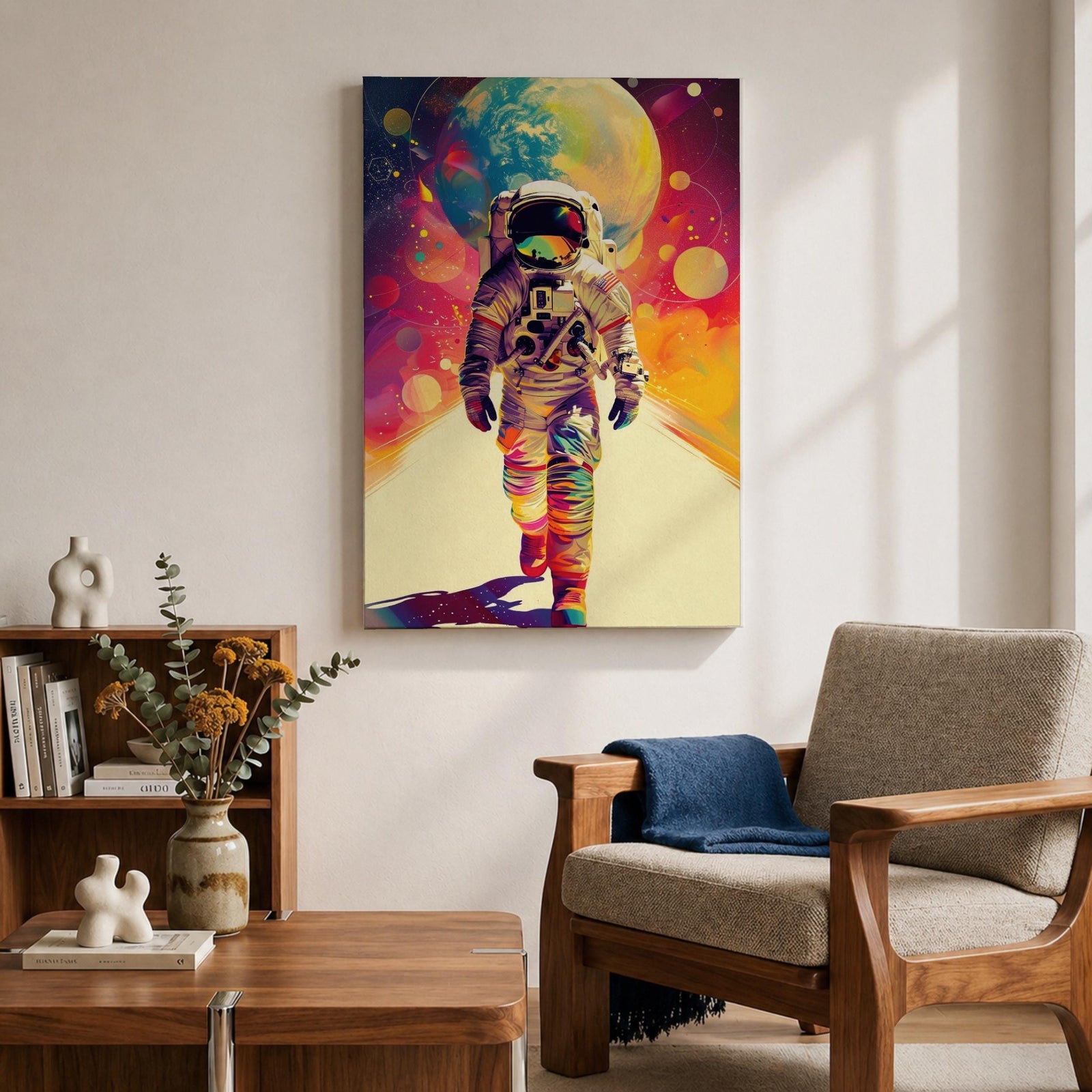 Astronaut Space Wall Art Cosmic Path Explorer Journey Abstract Gift Living Room Home Decor