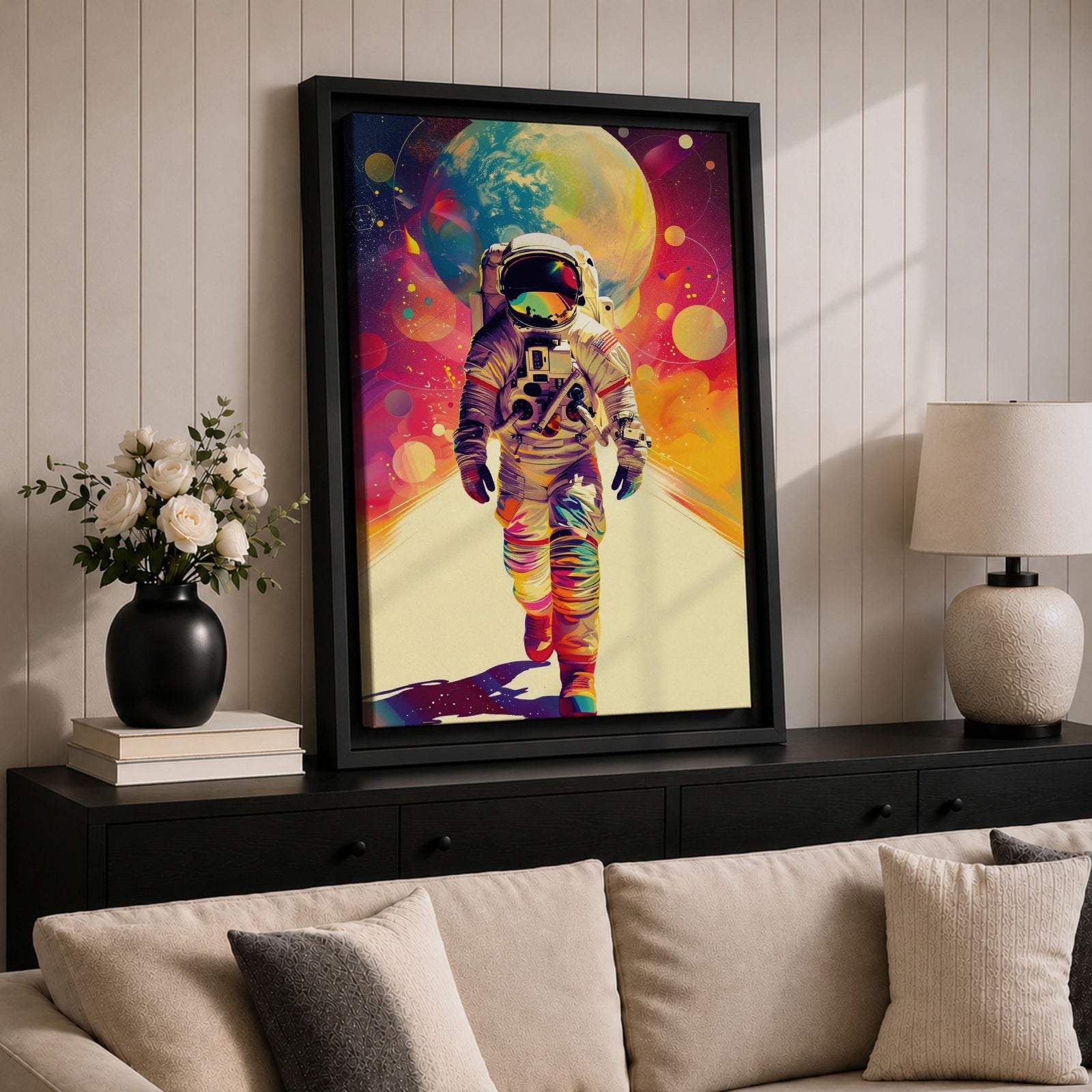 Astronaut Space Wall Art Cosmic Path Explorer Journey Abstract Gift Living Room Home Decor