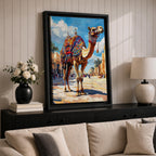 Camel Moroccan Wall Art Arabian Cultural Travel Street Market Gift Living Room Home Decor