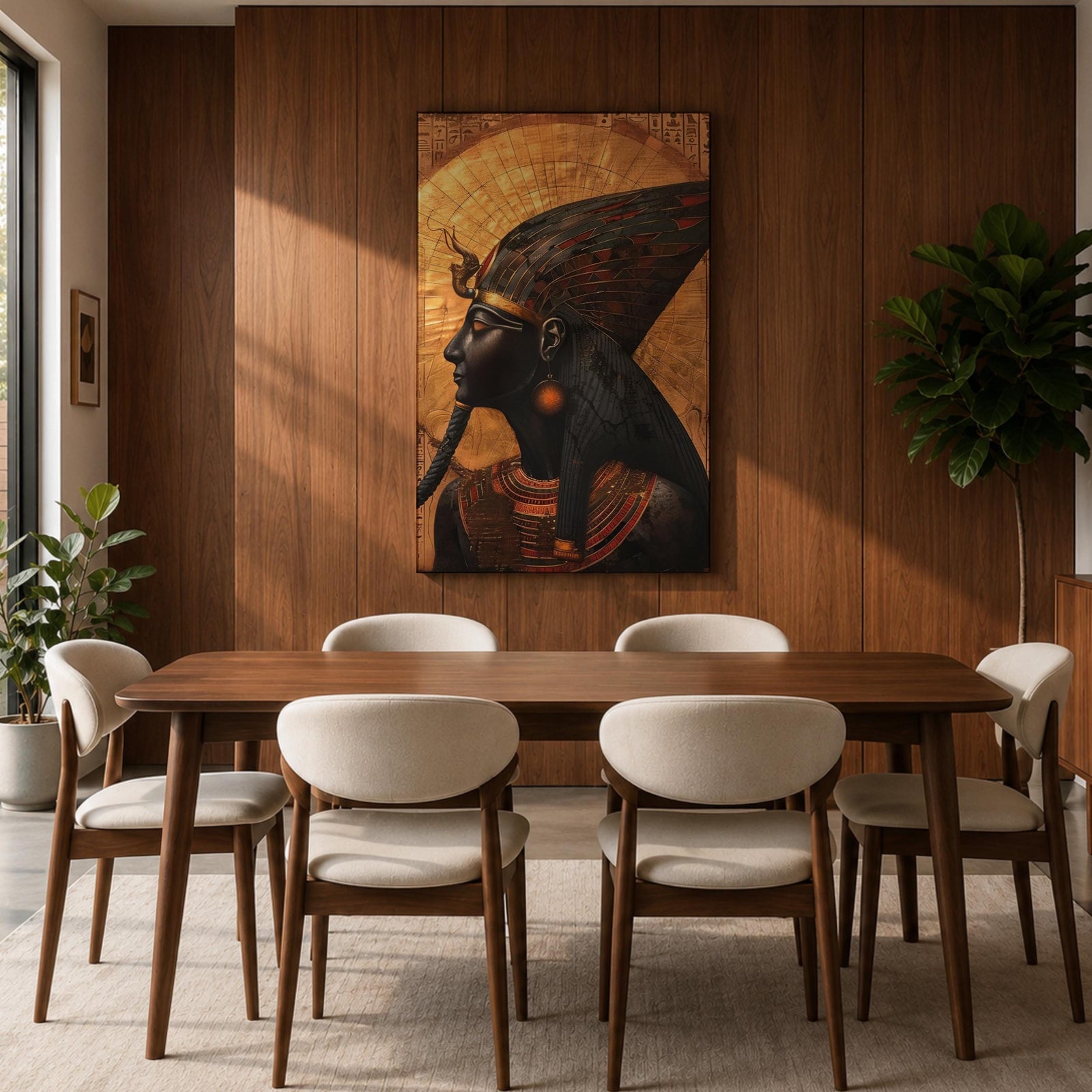 Nefertiti Egyptian Queen Wall Art Ancient Pharaoh Mythology Symbol Gift Living Room Home Decor
