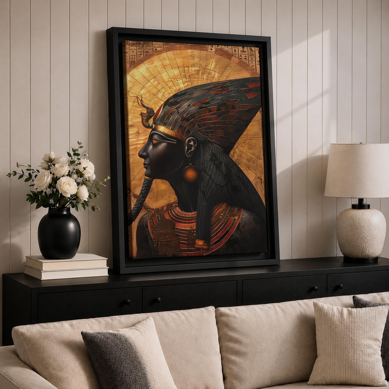 Nefertiti Egyptian Queen Wall Art Ancient Pharaoh Mythology Symbol Gift Living Room Home Decor