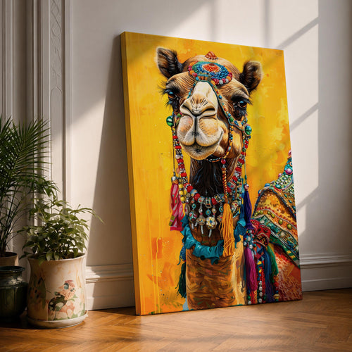 Camel Portrait Bedouin Wall Art Arabian Dromedary Cultural Heritage Gift Living Room Home Decor