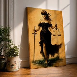 Lady Justice Legal Wall Art Themis Goddess Mythology Symbol Gift Office Study Home Decor