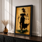 Lady Justice Legal Wall Art Themis Goddess Mythology Symbol Gift Office Study Home Decor