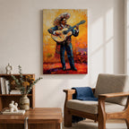 Mariachi Guitarist Mexican Cultural Wall Art Charro Folk Music Gift Living Room Home Decor