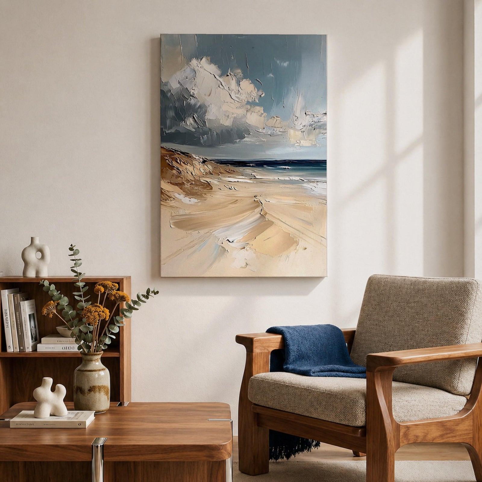 Beach Sand Dunes Coastal Wall Art Ocean Seascape Seaside Gift Living Room Home Decor