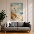 Sailboat Nautical Wall Art Beach Ocean Seascape Coastal Nature Gift Living Room Home Decor