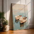 Row Boats Coastal Nautical Wall Art Dinghies Nature Seaside Gift Living Room Home Decor