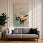 Row Boats Coastal Nautical Wall Art Dinghies Nature Seaside Gift Living Room Home Decor