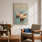 Row Boats Coastal Nautical Wall Art Dinghies Nature Seaside Gift Living Room Home Decor