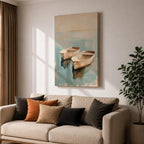 Row Boats Coastal Nautical Wall Art Dinghies Nature Seaside Gift Living Room Home Decor