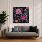 Peony Floral Wall Art Botanical Garden Framed Canvas Modern Flower Boho Home Decor