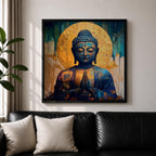 Buddha Wall Art Shakyamuni Framed Canvas Meditation Zen Impasto Buddhist Spiritual Decor