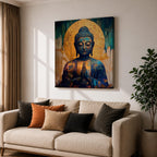 Buddha Wall Art Shakyamuni Framed Canvas Meditation Zen Impasto Buddhist Spiritual Decor