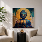 Buddha Wall Art Shakyamuni Framed Canvas Meditation Zen Impasto Buddhist Spiritual Decor