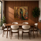 Our Lady of Guadalupe Wall Art La Morenita Framed Canvas Antique Catholic Home Decor