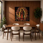 Our Lady of Guadalupe Wall Art La Morenita Framed Canvas Catholic Home Decor