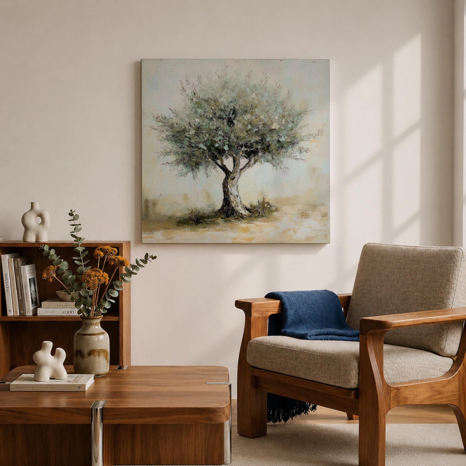 Olive Tree Wall Art Mediterranean Olive Framed Canvas Rustic Botanical Farmhouse Home Decor