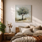Olive Tree Wall Art Mediterranean Olive Framed Canvas Rustic Botanical Farmhouse Home Decor