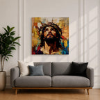 Jesus Crown of Thorns Wall Art Passion of Christ Framed Canvas Christian Home Decor