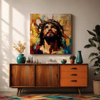 Jesus Crown of Thorns Wall Art Passion of Christ Framed Canvas Christian Home Decor