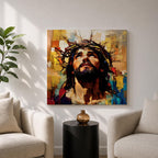 Jesus Crown of Thorns Wall Art Passion of Christ Framed Canvas Christian Home Decor