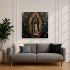 Our Lady of Guadalupe Wall Art La Morenita Framed Canvas Mexican Catholic Home Decor