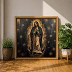 Our Lady of Guadalupe Wall Art La Morenita Framed Canvas Mexican Catholic Home Decor