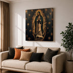 Our Lady of Guadalupe Wall Art La Morenita Framed Canvas Mexican Catholic Home Decor