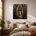 Our Lady of Guadalupe Wall Art La Morenita Framed Canvas Mexican Catholic Home Decor