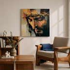 Jesus Crown of Thorns Wall Art Passion of Christ Framed Canvas Christian Home Decor
