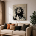 Jesus Crown of Thorns Wall Art Passion of Christ Framed Canvas Christian Home Decor
