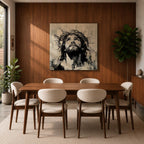 Jesus Crown of Thorns Wall Art Passion of Christ Framed Canvas Christian Home Decor