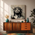 Jesus Crown of Thorns Wall Art Passion of Christ Framed Canvas Christian Home Decor