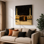 Kaaba Wall Art Sacred Mosque Framed Canvas Mecca Gift Islamic Prayer Room Home Decor