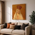 Our Lady of Fatima Wall Art Virgin Mary Framed Canvas Catholic Home Decor