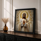 Jesus Christ Wall Art Christ the Redeemer Framed Canvas Christian Prayer Biblical Home Decor